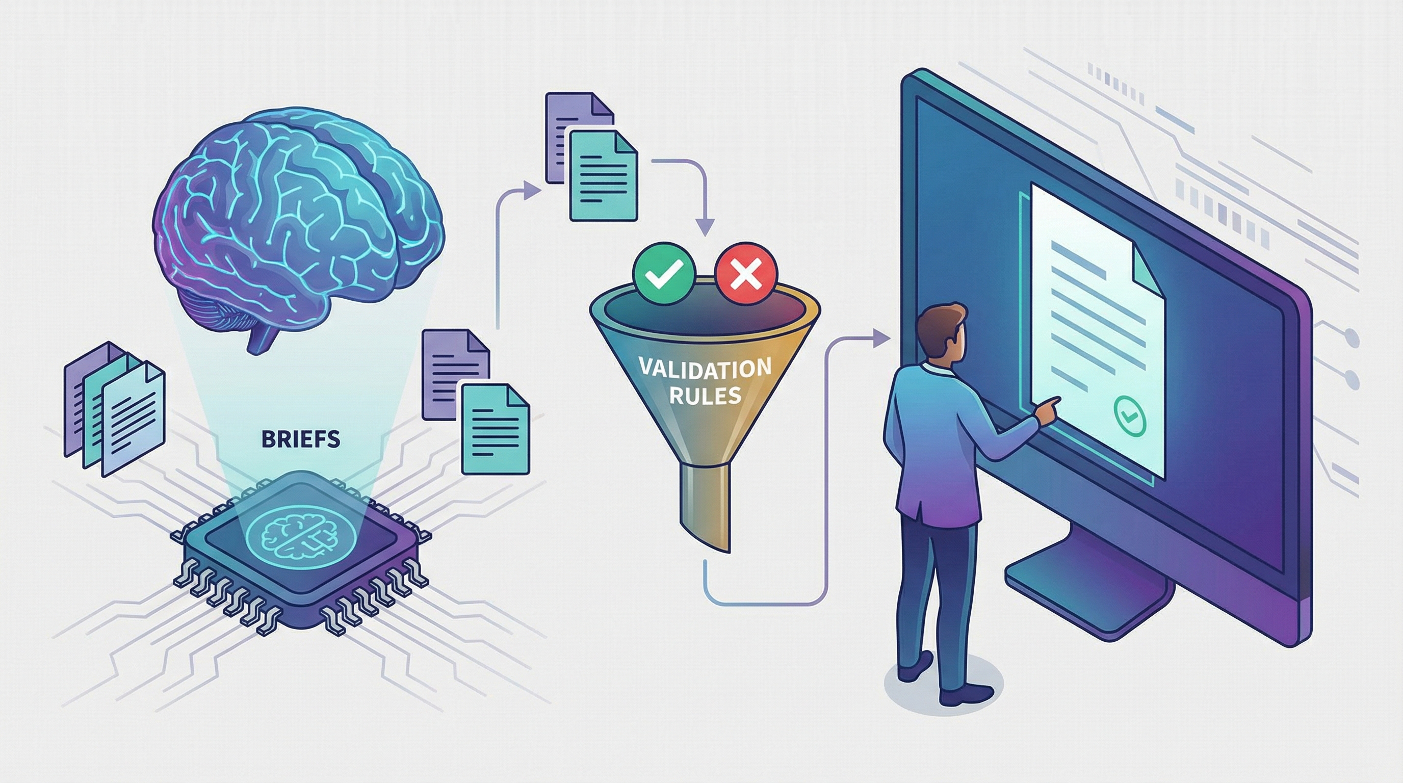 Workflow for scaling content with AI and human validation:img_ai_scaling